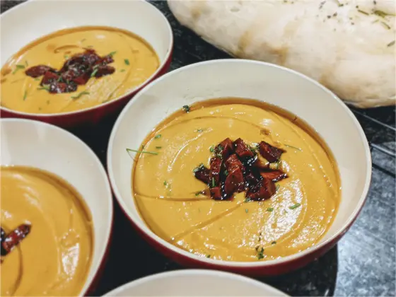 Cover image for Chorizo squash soup
